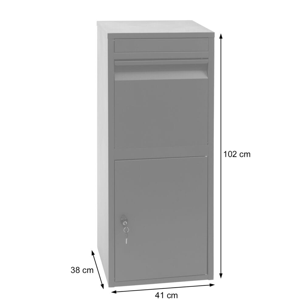 Paketbriefkasten Briefkasten ~ verzinkt anthrazit