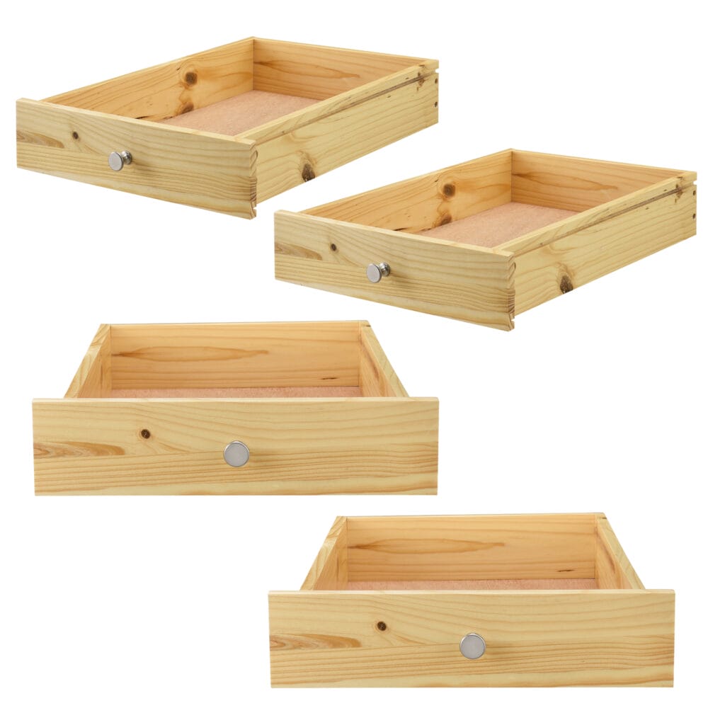 4x Schubladen für Europaletten-Möbeln DIY-Set Holz Natur