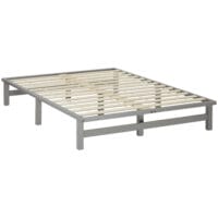 Palettenbett Holzbett 140x200cm Massivholz Grau