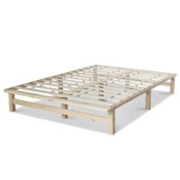 Palettenbett Holzbett 140x200cm Massivholz Natur