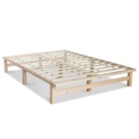 Palettenbett Holzbett 140x200cm Massivholz Natur