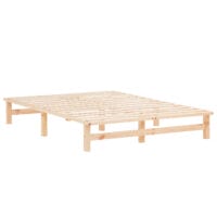 Palettenbett Holzbett 140x200cm Massivholz Natur