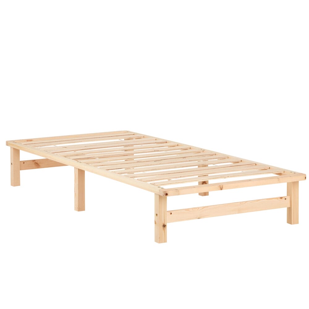 Palettenbett Holzbett 90x200cm Massivholz Natur