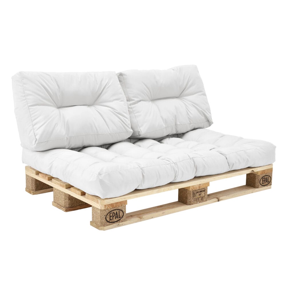 Sitzkissen für Palettenmöbel Comfy 80x120x12 cm Weiss