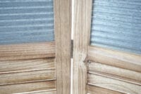 Paravent Trennwand 170x160x2cm ~ Holz Metall