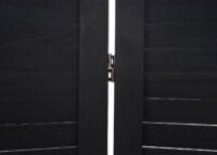 Paravent Trennwand  Shabby-Look 170x162cm - anthrazit
