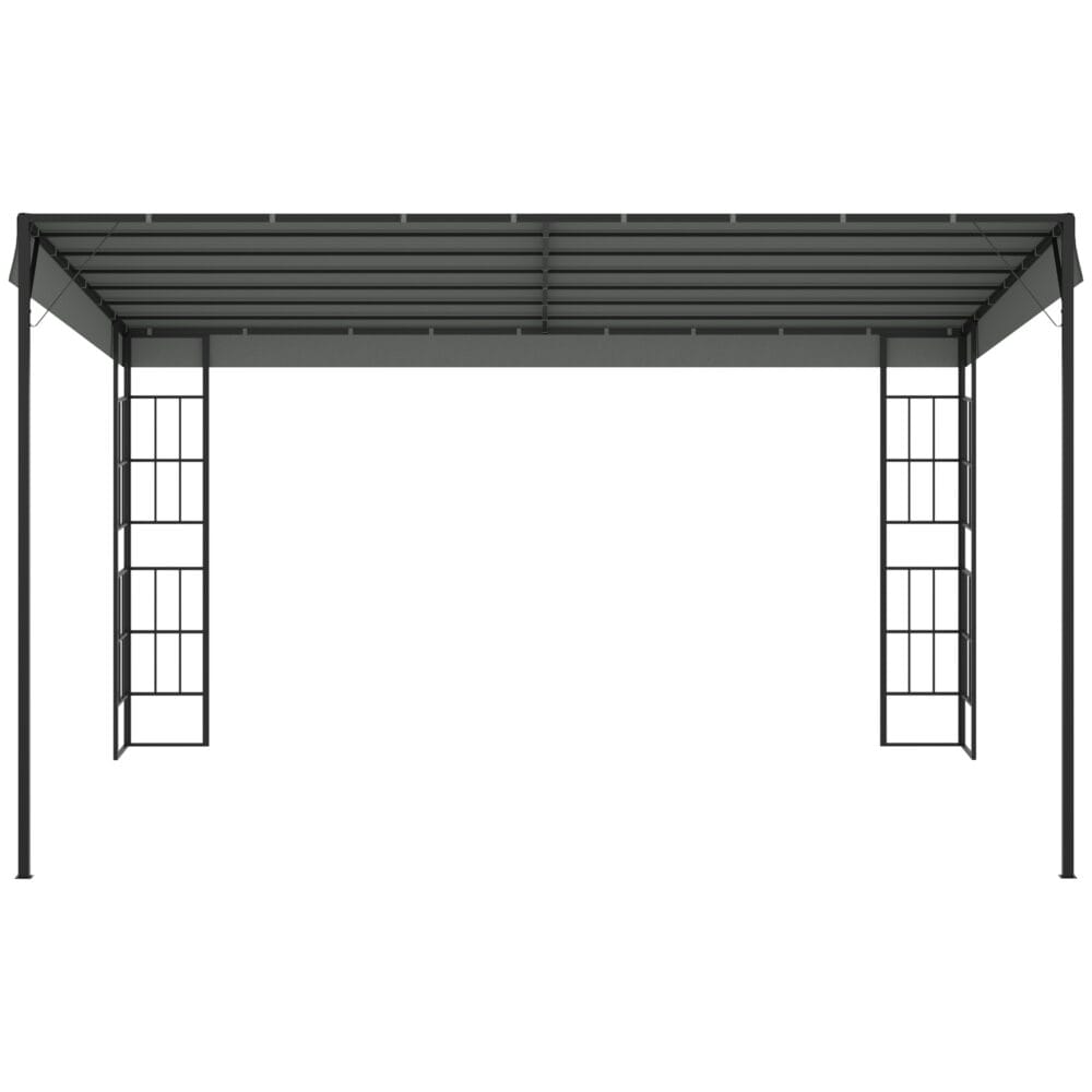 Pergola 4x3m Gartenpavillon Überdachung Zelt Metall