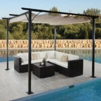 Pergola Avila - Garten Pavillon 3.5 x 3.5m creme