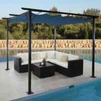 Pergola Avila - Garten Pavillon 3x3m blau