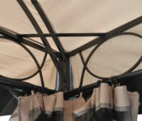 Pergola Daroca 10cm ALU Gestell 4.5x3.5m + Seitenwand + Moskitonetz