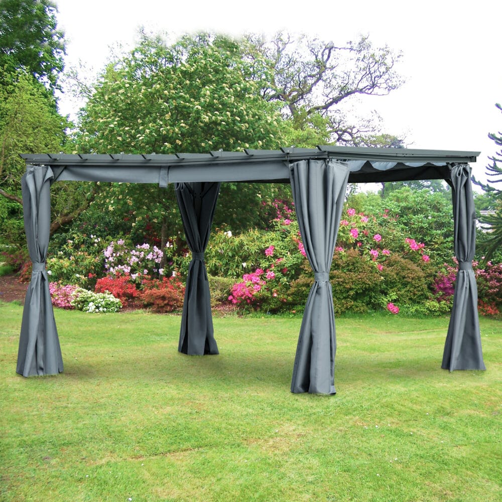 Pergola Pavillon 3.6x3x2.27m mit verstellbarem Stoffdach
