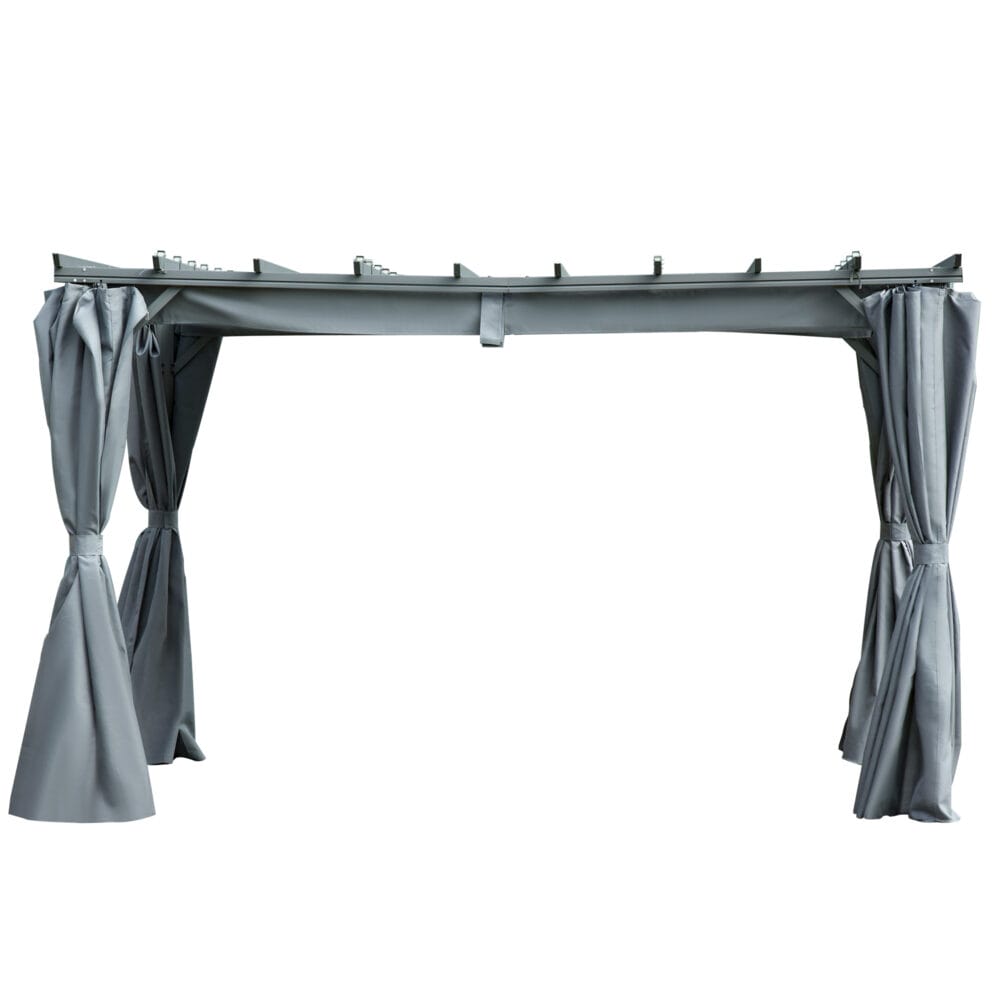 Pergola Pavillon 3.6x3x2.27m mit verstellbarem Stoffdach