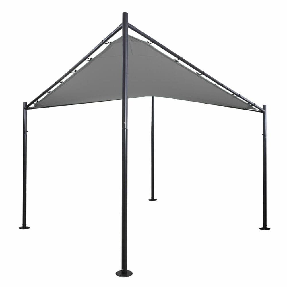 Pergola Phos Garten Pavillon Sonnensegel 4x4m anthrazit
