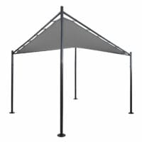 Pergola Phos Garten Pavillon Sonnensegel 4x4m anthrazit