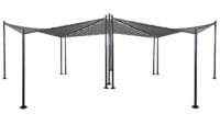 Pergola Phos Garten Pavillon Sonnensegel 4x4m anthrazit