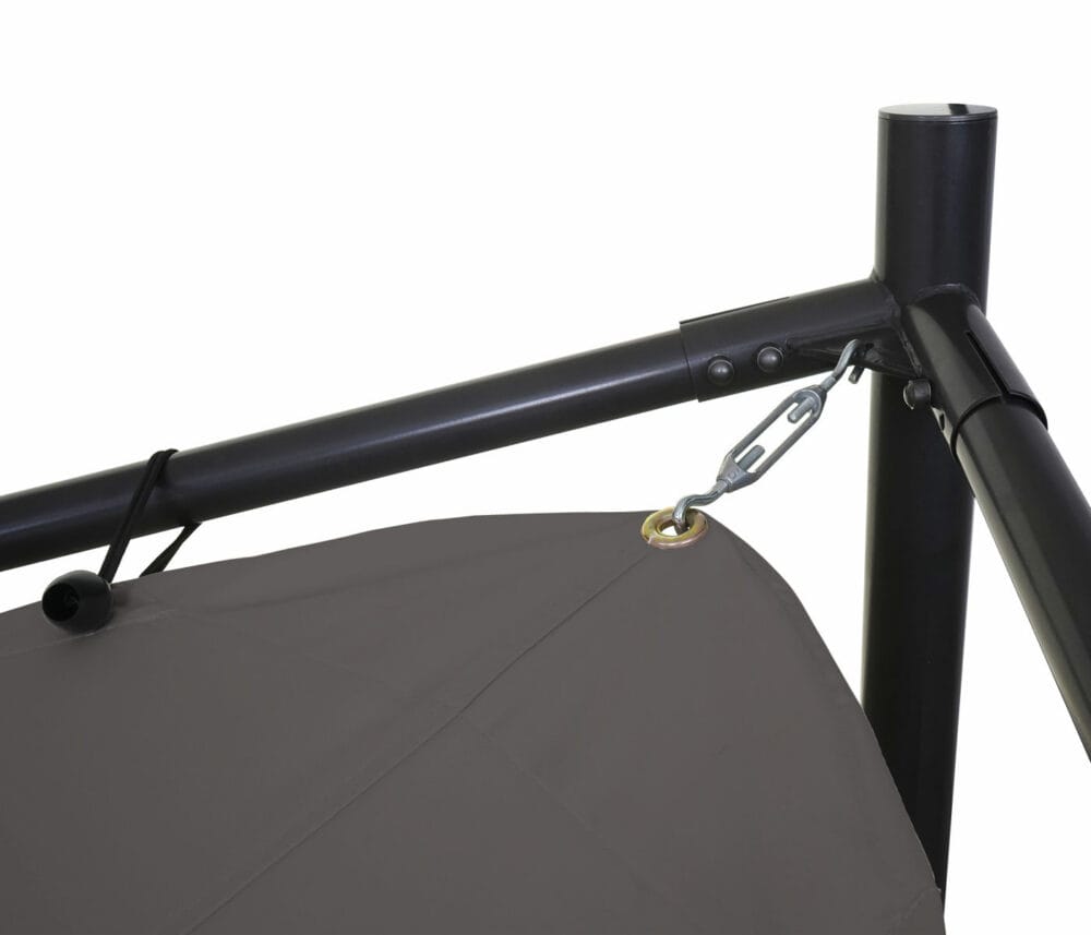 Pergola Phos Garten Pavillon Sonnensegel 4x4m anthrazit