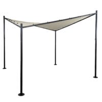 Pergola Phos Garten Pavillon Sonnensegel 4x4m creme