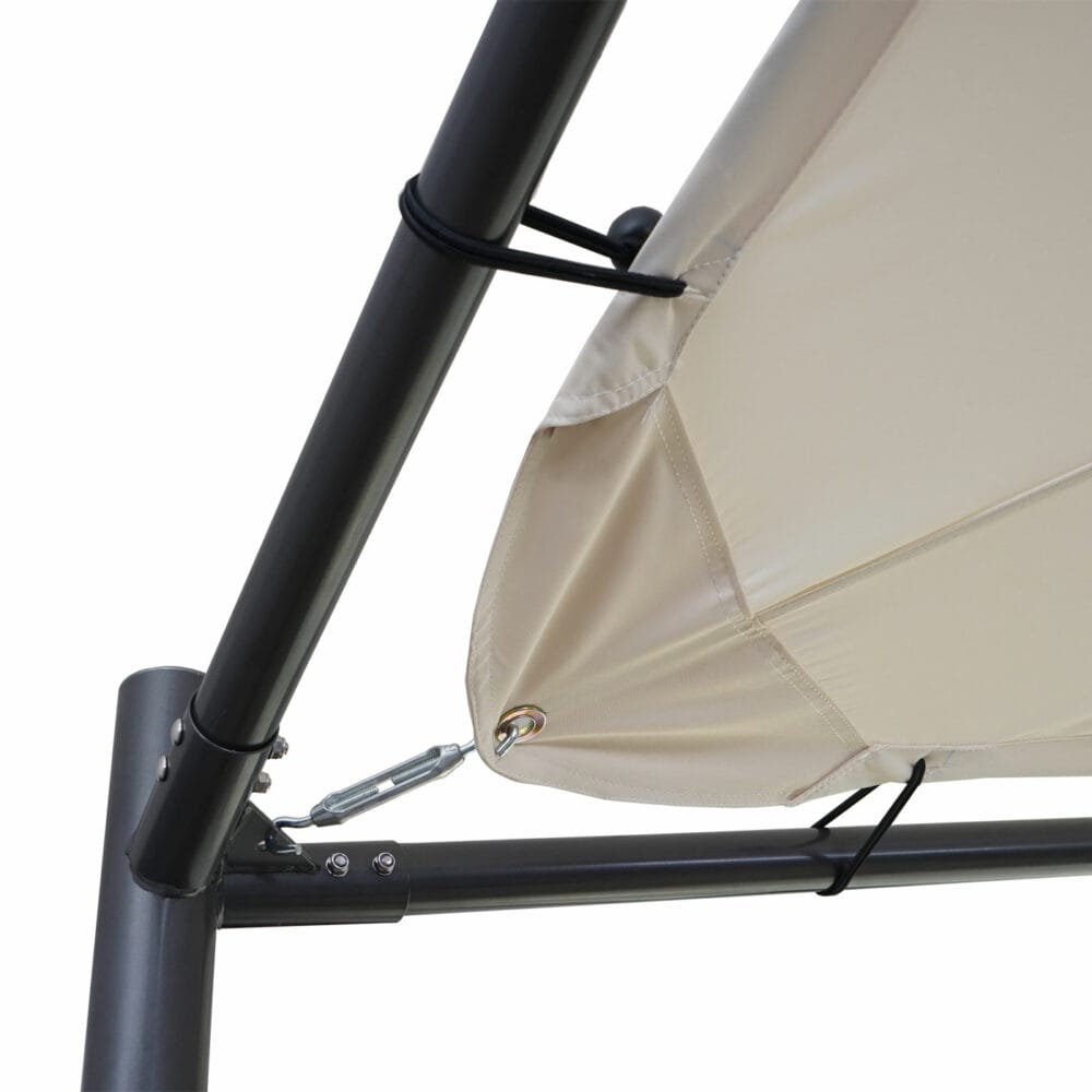 Pergola Phos Garten Pavillon Sonnensegel 4x4m creme