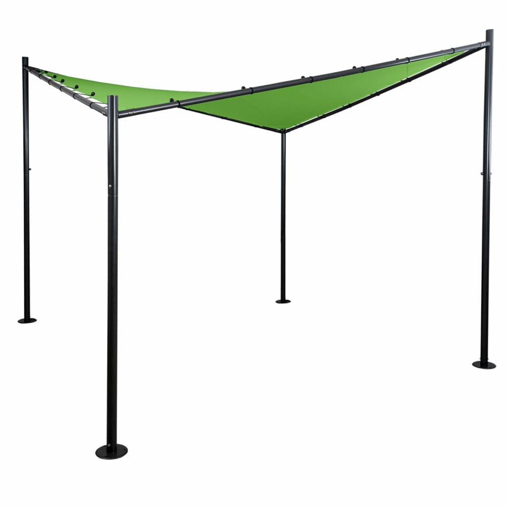 Pergola Phos Garten Pavillon Sonnensegel 4x4m grün