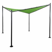 Pergola Phos Garten Pavillon Sonnensegel 4x4m grün