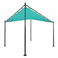 Pergola Phos Garten Pavillon Sonnensegel 4x4m türkis