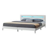 Kunstlederbett Taastrup mit LED Beleuchtung 180x200cm