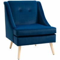 Polstersessel Loungesessel Skandi-Design Blau