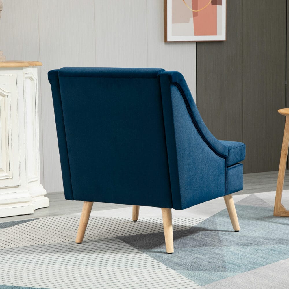 Polstersessel Loungesessel Skandi-Design Blau