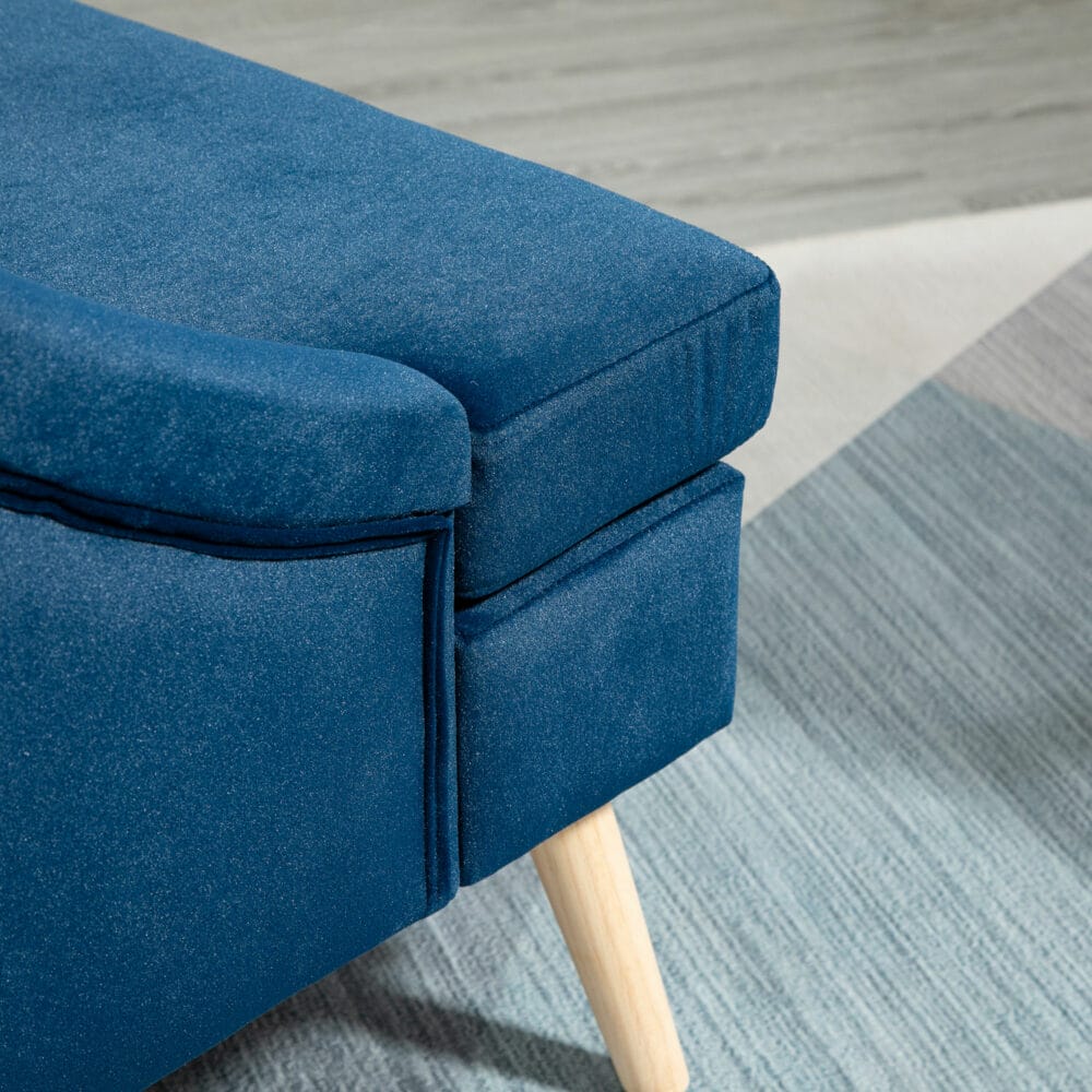 Polstersessel Loungesessel Skandi-Design Blau