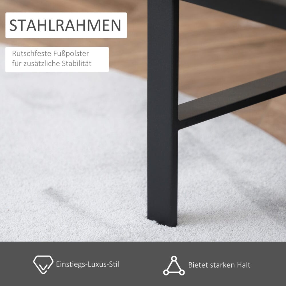 Polstersessel Stahlrahmen dicke Polsterung dunkelgrau