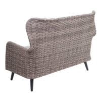 Poly-Rattan Gartengarnitur Sitzgruppe Spun Poly ~ grau dunkelgrau