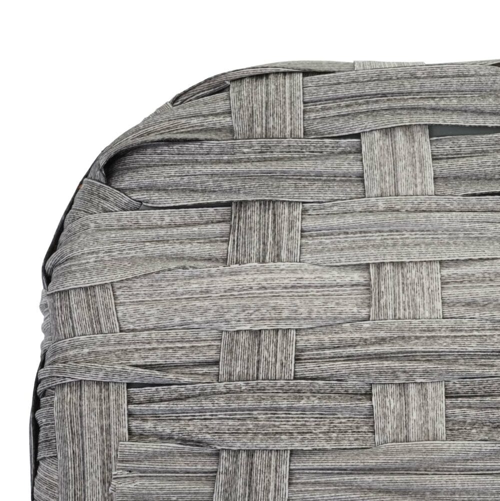 Poly-Rattan Gartengarnitur Sitzgruppe Spun Poly ~ grau dunkelgrau