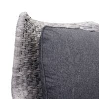 Poly-Rattan Gartengarnitur Sitzgruppe Spun Poly ~ grau dunkelgrau