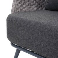 Poly-Rattan Gartengarnitur Sitzgruppe Spun Poly ~ grau dunkelgrau