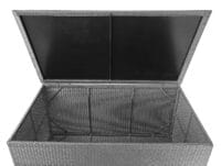 Poly-Rattan Kissenbox Basic grau 80x160x94cm ~ 950l