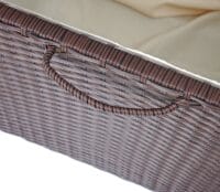 Poly-Rattan Kissenbox Premium braun 51x100x50cm ~ 170l