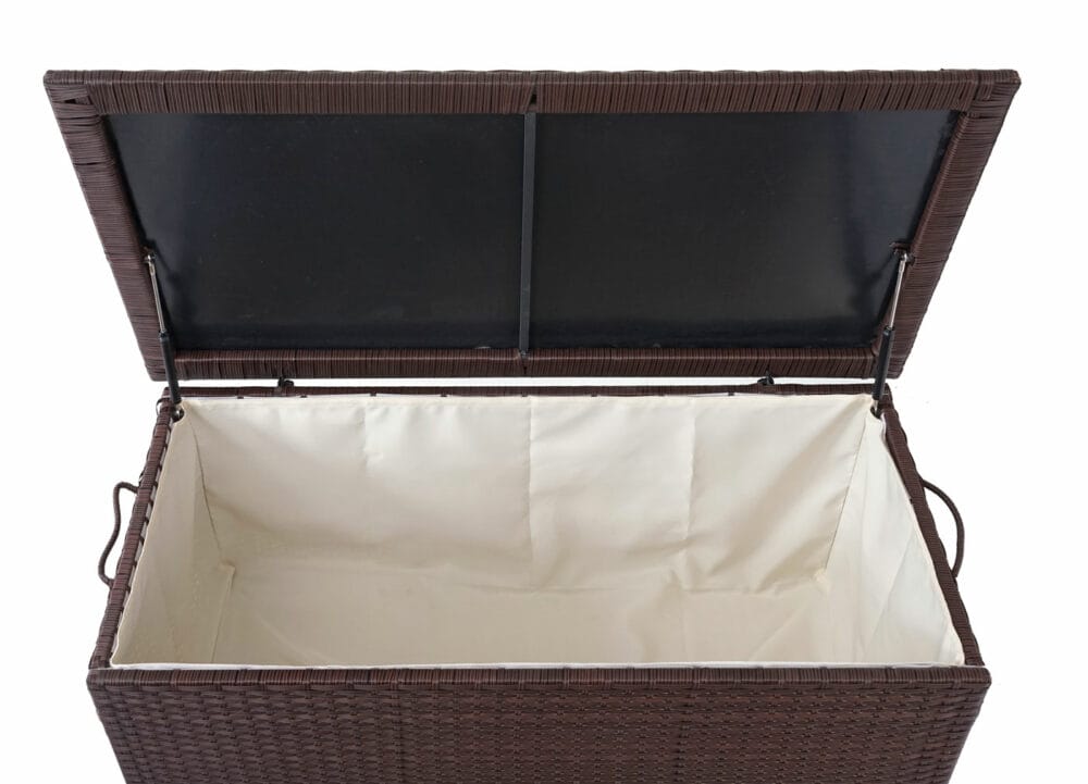 Poly-Rattan Kissenbox Premium braun 63x135x52cm ~ 320l