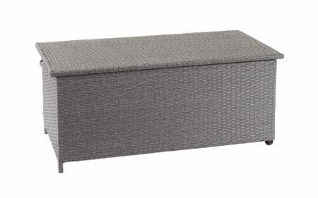 Poly-Rattan Kissenbox Premium grau 51x100x50cm ~ 170l