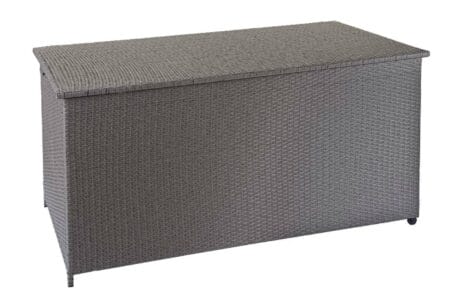 Poly-Rattan Kissenbox Premium grau 80x160x94cm ~ 950l