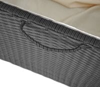 Poly-Rattan Kissenbox Premium schwarz 51x115x59cm ~ 250l