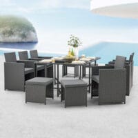 Polyrattan Sitzgruppe Laredo XL Dunkelgrau