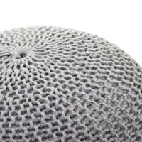 Pouf Sitzhocker  40x50cm grau Strickhocker grau