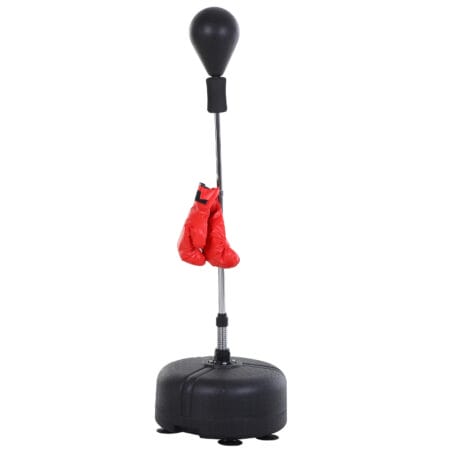 Punchingball Set Standboxsack Stand-Punchingball + Handschuhe