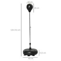 Punchingball Set höhenverstellbar mit 1 Paar Handschuhe 133-151 cm