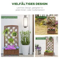 Rankhilfe Rosenbogen mit Pflanzkasten Trennwand