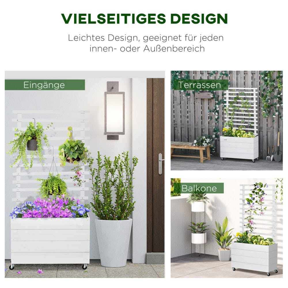 Rankhilfe Rosenbogen mit Pflanzkasten Trennwand