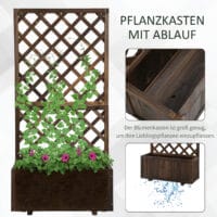 Rankhilfe Rosenbogen mit Pflanzkasten Trennwand