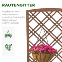 Rankhilfe Rosenbogen mit Pflanzkasten Trennwand