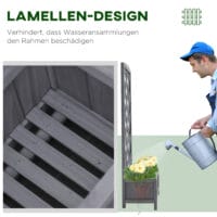 Rankhilfe Rosenbogen mit Pflanzkasten Trennwand