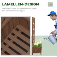Rankhilfe Rosenbogen mit Pflanzkasten Trennwand